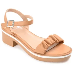 Journee Collection Womens Dexxla Buckle Ankle Strap Low Platform Sandals -Bearpaw Shoes Shop GUEST 68ff2d9d 8c01 4c79 baf4 c4b60dc1aafa