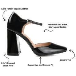 Journee Collection Womens Hesster Mary Jane Mid Block Heel Square Toe Pumps -Bearpaw Shoes Shop GUEST 69c1f5b0 b91e 4364 b944 198343c71f1c