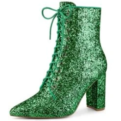 Perphy Women's Glitter Pointed Toe Block Heel Ankle Boots -Bearpaw Shoes Shop GUEST 6a32cbb8 01a6 4250 85c4 c89ccb2841aa