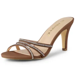 Allegra K Women's Rhinestone Strappy Heel Mules -Bearpaw Shoes Shop GUEST 6b40c62f a3f1 4509 8163 0cfade87c6f8