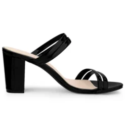 Allegra K Women's Clear Strappy Slide Mule Block Heel Sandal -Bearpaw Shoes Shop GUEST 6b93d0f9 444a 4990 b4e1 37d10683b4da