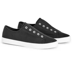 Women's WIDE FIT Laceless Trainer - Black | EVANS -Bearpaw Shoes Shop GUEST 6dbe9c01 50d6 4f8d baa6 8379033e2d44