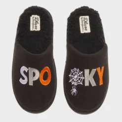 Dluxe By Dearfoams Women's Halloween Spooky Slippers - Black -Bearpaw Shoes Shop GUEST 6e655b62 b3a2 4951 b555 ce0e60a70c8c