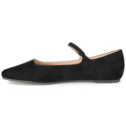 Journee Collection Womens Carrie Buckle Square Toe Mary Jane Flats