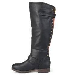 Journee Collection Womens Spokane Stacked Heel Riding Boots