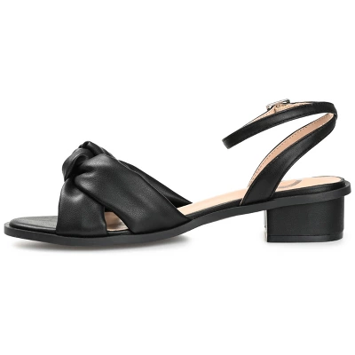 Journee Collection Womens Edythe Two Tone Low Block Heel Sandals 3 Journee Collection Womens Edythe Two Tone Low Block Heel Sandals