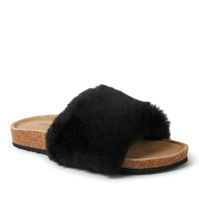 Fireside By Dearfoams Women's Canberra Genuine Shearling Band Footbed Slide Slippers 7 Fireside By Dearfoams Women's Canberra Genuine Shearling Band Footbed Slide Slippers - Image 5