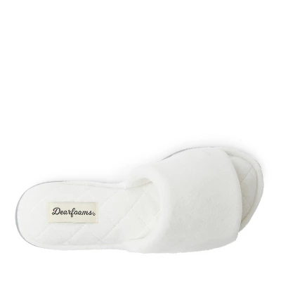 Dearfoams Women's Beatrice Microfiber Velour Slide Slippers 6 Dearfoams Women's Beatrice Microfiber Velour Slide Slippers - Image 4