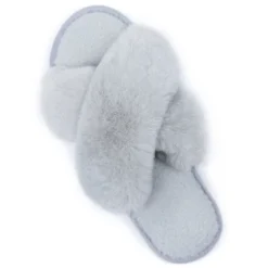 RockDove Women's Adeline Cross-Band Faux Fur Slide Slipper -Bearpaw Shoes Shop GUEST 71c49a05 3f49 4d9e 805b 89ef407d84de