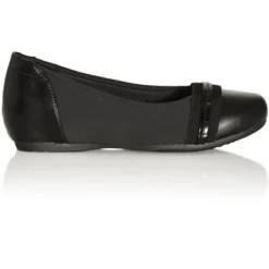 Women's WIDE FIT Marlie Ballet Flat - Black | CLOUDWALKERS