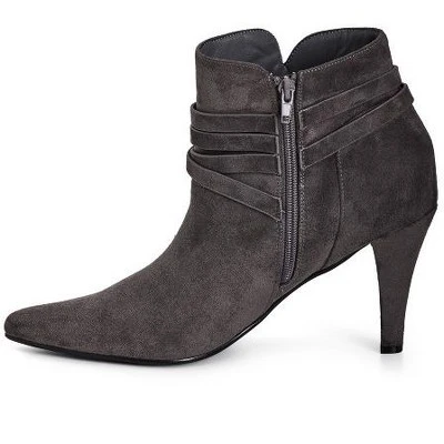 Women's Plus Size WIDE FIT Sultry Ankle Boot - Steel | CITY CHIC 4 Women's Plus Size WIDE FIT Sultry Ankle Boot - Steel | CITY CHIC - Image 2