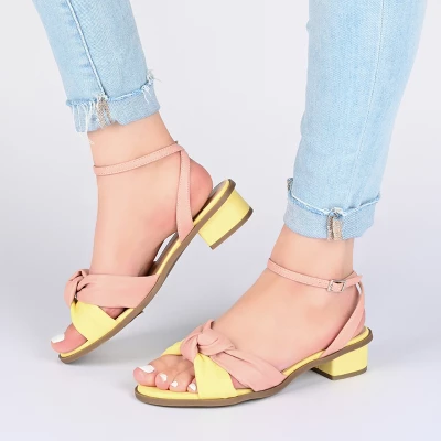 Journee Collection Womens Edythe Two Tone Low Block Heel Sandals 10 Journee Collection Womens Edythe Two Tone Low Block Heel Sandals - Image 8