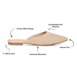 Journee Collection Womens Aniee Slip On Almond Toe Mule Flats -Bearpaw Shoes Shop GUEST 76272c18 7527 49e1 9bc9 849782df7e6a