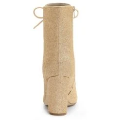 Allegra K Women's Glitter Pointed Toe Block Heel Ankle Boots -Bearpaw Shoes Shop GUEST 76aea808 7d2a 42ab 8d7e 6c28fae7f1ab