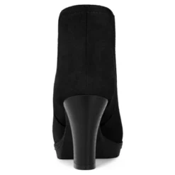 Allegra K Women's Round Toe Block Heels Chelsea Ankle Boots -Bearpaw Shoes Shop GUEST 77422def 59d1 489b 9ccc eeca120c6a40