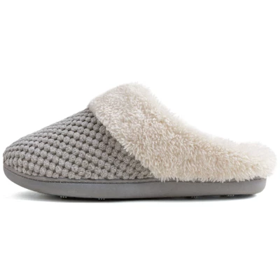 RockDove Women's Bubble Stitch Faux Fur Lined Slide Slippers 4 RockDove Women's Bubble Stitch Faux Fur Lined Slide Slippers - Image 2