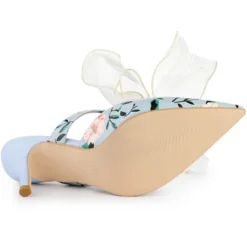 Allegra K Women's Floral Printed Lace Strap Stiletto Heels Mules -Bearpaw Shoes Shop GUEST 7f8ea5f7 50c2 4d0c 9d3c db2acafcd83c