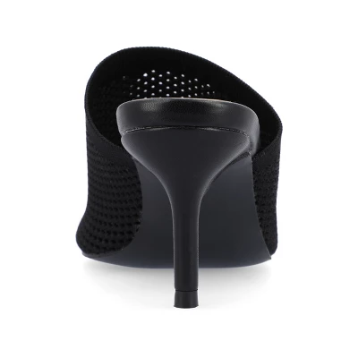 Journee Collection Womens Leighton Soft Knit Slip On Open Toe Pumps 4 Journee Collection Womens Leighton Soft Knit Slip On Open Toe Pumps - Image 2