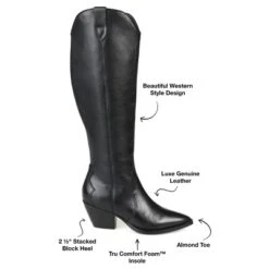 Journee Signature Womens Genuine Leather Pryse Almond Toe Pull On Knee High Boots -Bearpaw Shoes Shop GUEST 811ca945 52e1 441f 9f66 190c2e1f317b 1