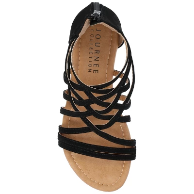 Journee Collection Womens Hanni Gladiator Low Block Heel Sandals 5 Journee Collection Womens Hanni Gladiator Low Block Heel Sandals - Image 3