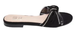 GC Shoes Rihanna Knotted Embellished Lucite Slide Flat Sandals