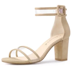 Allegra K Women's Clear Ankle Strap Chunky Heels Sandals -Bearpaw Shoes Shop GUEST 84f615d2 8bd6 4a90 8373 b731e0346947