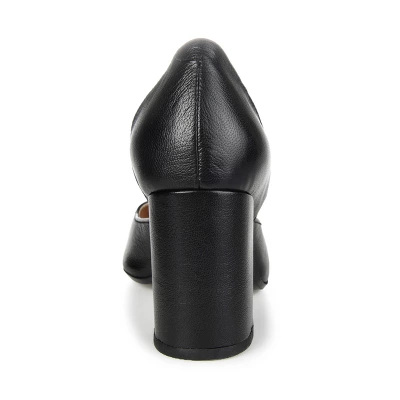 Journee Signature Womens Genuine Leather Jillian D'Orsay High Block Heel Almond Toe Pumps 4 Journee Signature Womens Genuine Leather Jillian D'Orsay High Block Heel Almond Toe Pumps - Image 2