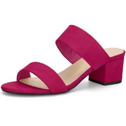 Allegra K Women's Block Heel Dual Straps Slide Sandals -Bearpaw Shoes Shop GUEST 87303ace 4646 43f9 8771 5499cb4b5414