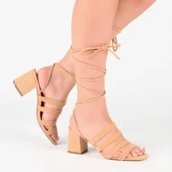 Journee Collection Womens Sevyn Open Square Toe Block Heel Sandals -Bearpaw Shoes Shop GUEST 87a7b5ca ab95 468e a174 ea078bb686be