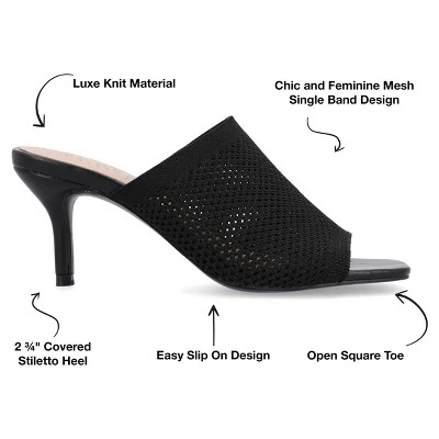 Journee Collection Womens Leighton Soft Knit Slip On Open Toe Pumps 9 Journee Collection Womens Leighton Soft Knit Slip On Open Toe Pumps - Image 7