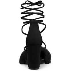 Allegra K Women's Faux Fur Lace Up Strappy Chunky Heels Sandals 10 Allegra K Women's Faux Fur Lace Up Strappy Chunky Heels Sandals -Bearpaw Shoes Shop GUEST 88e69252 359e 40a0 b1ce 23109c54ef8d