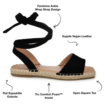 Journee Collection Womens Emelie Tru Comfort Foam Espadrille Flat Sandals 9 Journee Collection Womens Emelie Tru Comfort Foam Espadrille Flat Sandals - Image 7