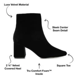 Journee Collection Womens Hazara Square Toe Block Heel Ankle Booties -Bearpaw Shoes Shop GUEST 8975b50f 0940 4266 b472 9280b5af9d21