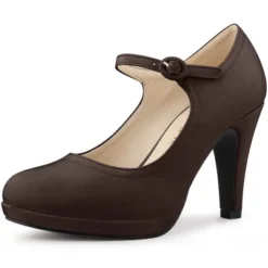 Allegra K Women's Round Toe Platform Ankle Strap Stiletto Heel Pumps -Bearpaw Shoes Shop GUEST 8a7d39d8 c55b 4665 9008 239dff0da5d7