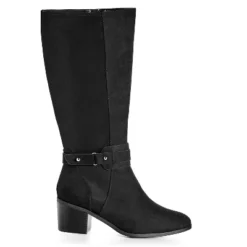 Women's Wide Fit Helen Tall Boot - Black | AVENUE