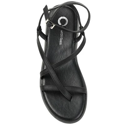 Journee Collection Womens Jeselia Tru Comfort Foam Ankle Strap Flat Sandals 5 Journee Collection Womens Jeselia Tru Comfort Foam Ankle Strap Flat Sandals - Image 3