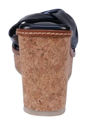 GC Shoes Neila Knotted Squared Toe Cork Slide Wedge Sandals 4 GC Shoes Neila Knotted Squared Toe Cork Slide Wedge Sandals - Image 2