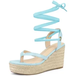 Allegra K Women's Platform Strappy Lace-up Flip Flops Wedge Sandals -Bearpaw Shoes Shop GUEST 9141e57e 5a35 4e6f b53a 782c43192b6b