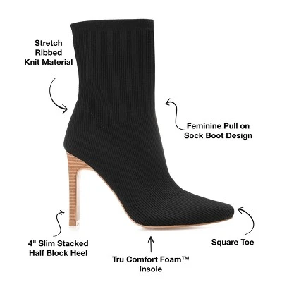 Journee Collection Womens Elissa Tru Comfort Foam Pull On Stacked Heel Booties 9 Journee Collection Womens Elissa Tru Comfort Foam Pull On Stacked Heel Booties - Image 7