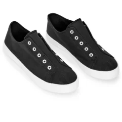 Women's WIDE FIT Laceless Trainer - Black | EVANS -Bearpaw Shoes Shop GUEST 94886249 16d8 427f 8b7d dd6123f65115