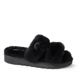 Dearfoams Women's Benalla Genuine Shearling Double Band Slide Slippers -Bearpaw Shoes Shop GUEST 974c0e51 2da6 4527 bd87 90d56a2c0f01