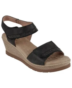 GC Shoes Jorda Embellished Velcro Comfort Slingback Wedge Sandals -Bearpaw Shoes Shop GUEST 9820df04 3072 4a6e 8531 b9931810a2ea