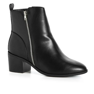 Women's WIDE FIT Brinley Ankle Boot - Black | EVANS 7 Women's WIDE FIT Brinley Ankle Boot - Black | EVANS - Image 5