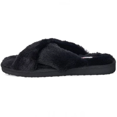 Alpine Swiss Fiona Womens Fuzzy Fluffy Faux Fur Slippers Memory Foam Indoor House Shoes 4 Alpine Swiss Fiona Womens Fuzzy Fluffy Faux Fur Slippers Memory Foam Indoor House Shoes - Image 2