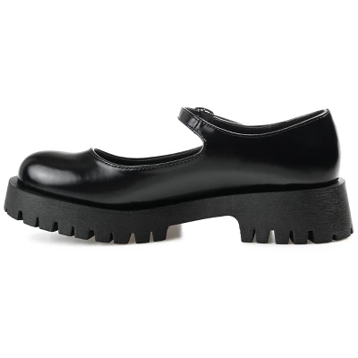 Journee Collection Womens Kamie Mary Jane Round Toe Buckle Flats 3 Journee Collection Womens Kamie Mary Jane Round Toe Buckle Flats