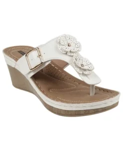 GC Shoes Narbone Flower Comfort Slide Wedge Sandals -Bearpaw Shoes Shop GUEST 9c73298d db3e 4107 a7ce ec856e09c7bc