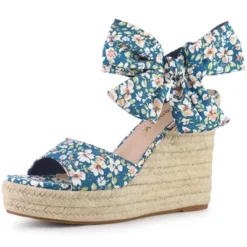 Allegra K Women's Platform Floral Printed Slingback Espadrille Wedge Sandals -Bearpaw Shoes Shop GUEST 9e2c7248 6b14 41e8 a287 bfd487908f9f