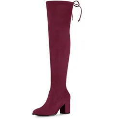 Allegra K Women's Round Toe Chunky Heel Over The Knee High Boots -Bearpaw Shoes Shop GUEST 9e70491b 9141 485c aa58 e902ca5bf417