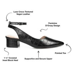 Journee Collection Womens Keefa Pointed Toe Low Block Heel Pumps -Bearpaw Shoes Shop GUEST a1eadb67 ea56 454b 83f9 c93bc01b01ac