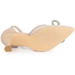 Allegra K Women's Rhinestones Bow Ankle Strap Stiletto Heel Pumps -Bearpaw Shoes Shop GUEST a3140b25 1735 4b30 b158 0e7e19b18fe2